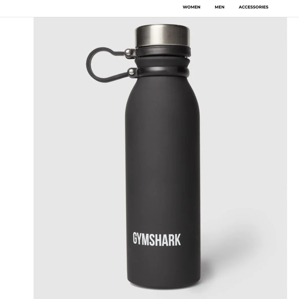 BNIB GYMSHARK HOT/COLD BOTTLE BLACK